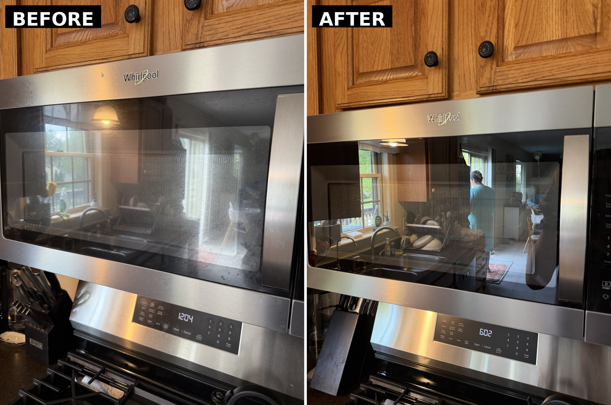 Microwave detail cleaning